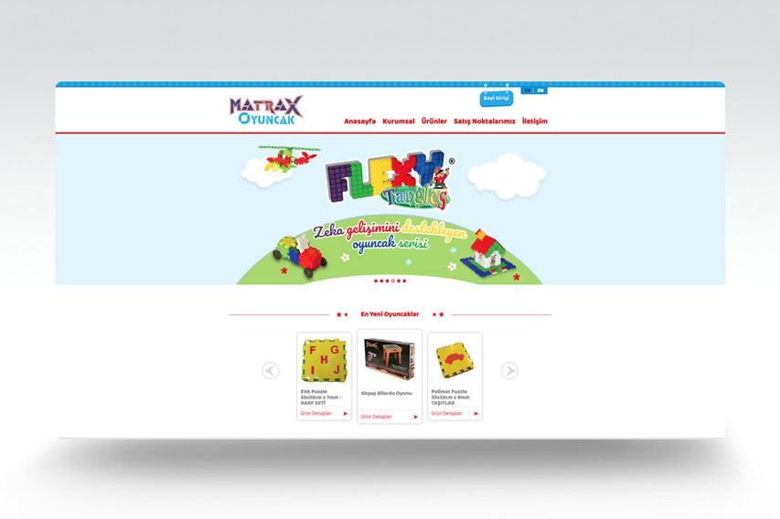 matrax oyuncak web tasarımı